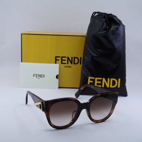 Final Price! Fendi FE40111F 53F Havana/Brown Sunglasses main image 6